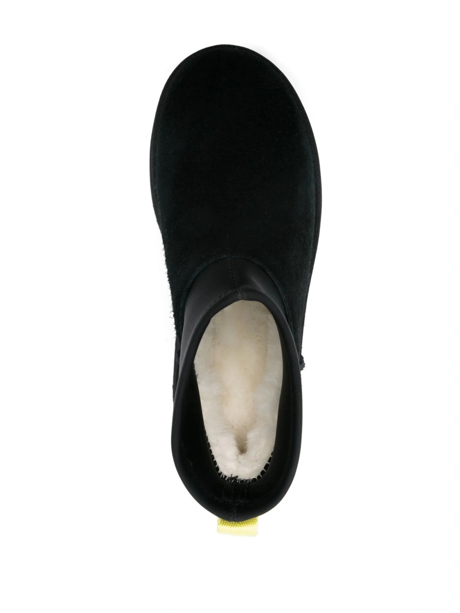 Incaltaminte UGG neagra din piele intoarsa si material textil - Img 4