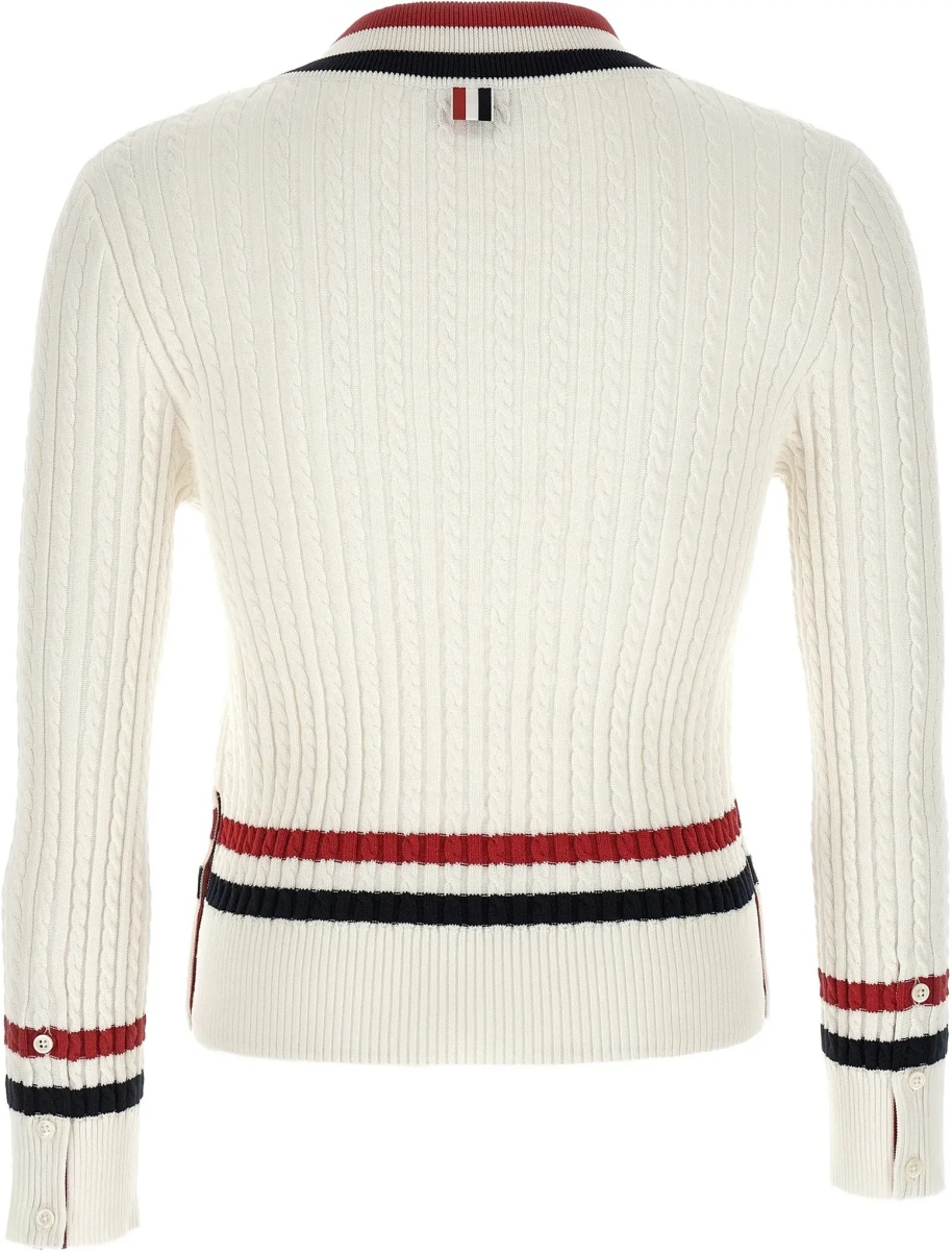 Intarsia cable-knit V-neck Sweater - Img 2