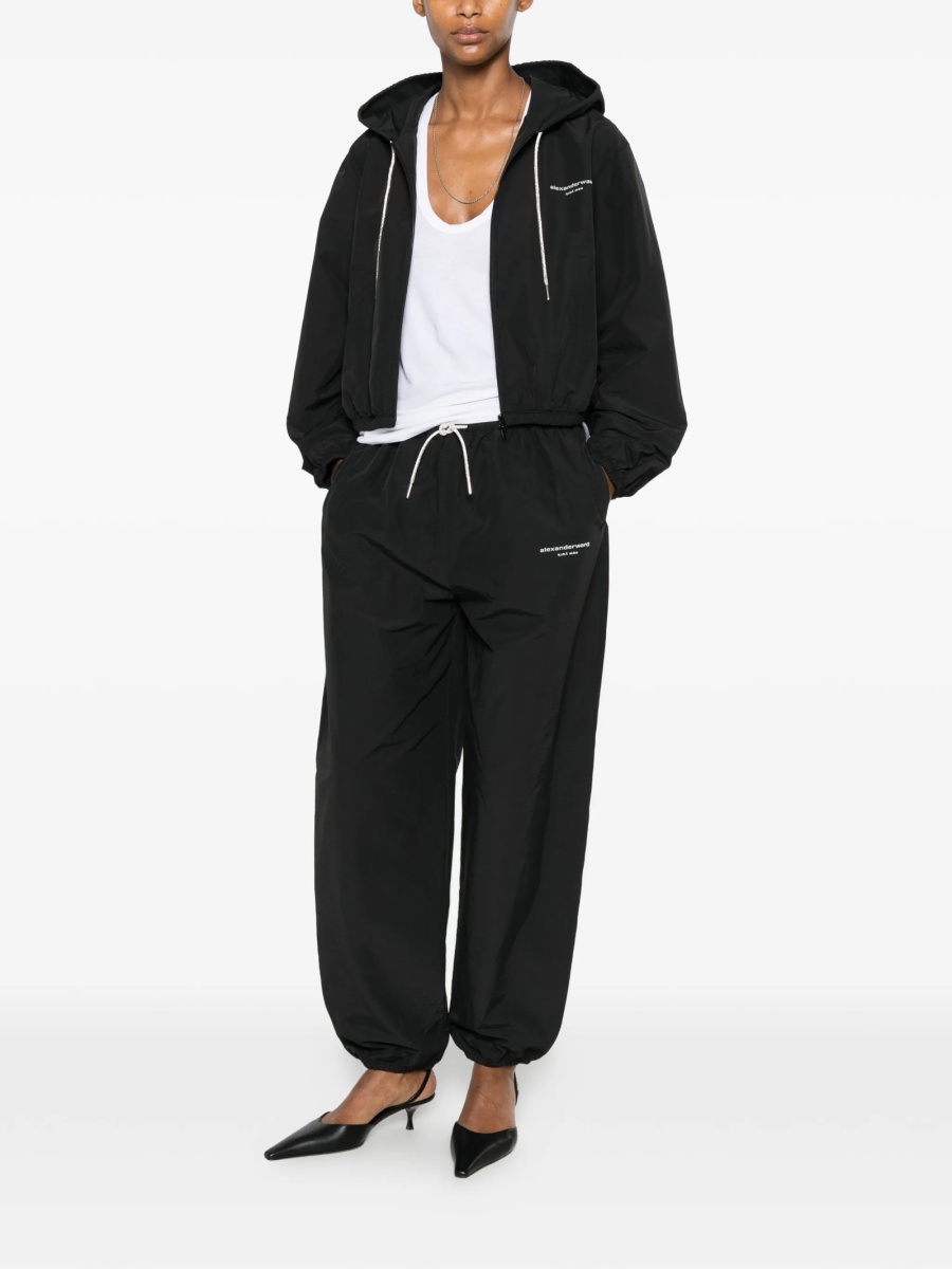 Jacheta Alexander Wang neagra din poliamida si bumbac - Img 2