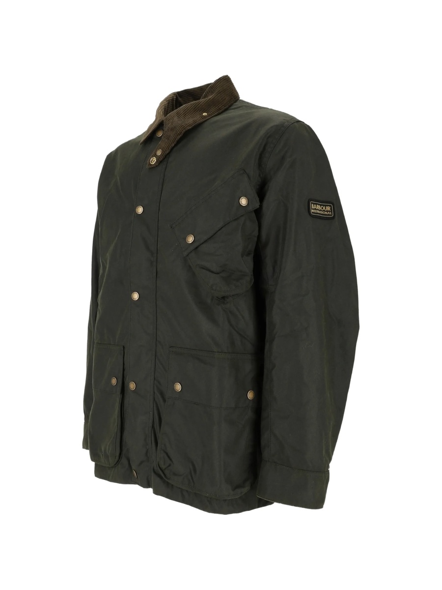 Jacheta Barbour verde din bumbac - Img 3
