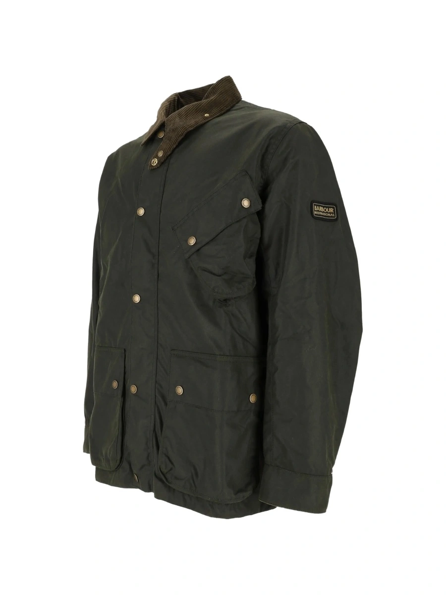 Jacheta Barbour verde din bumbac - Img 3