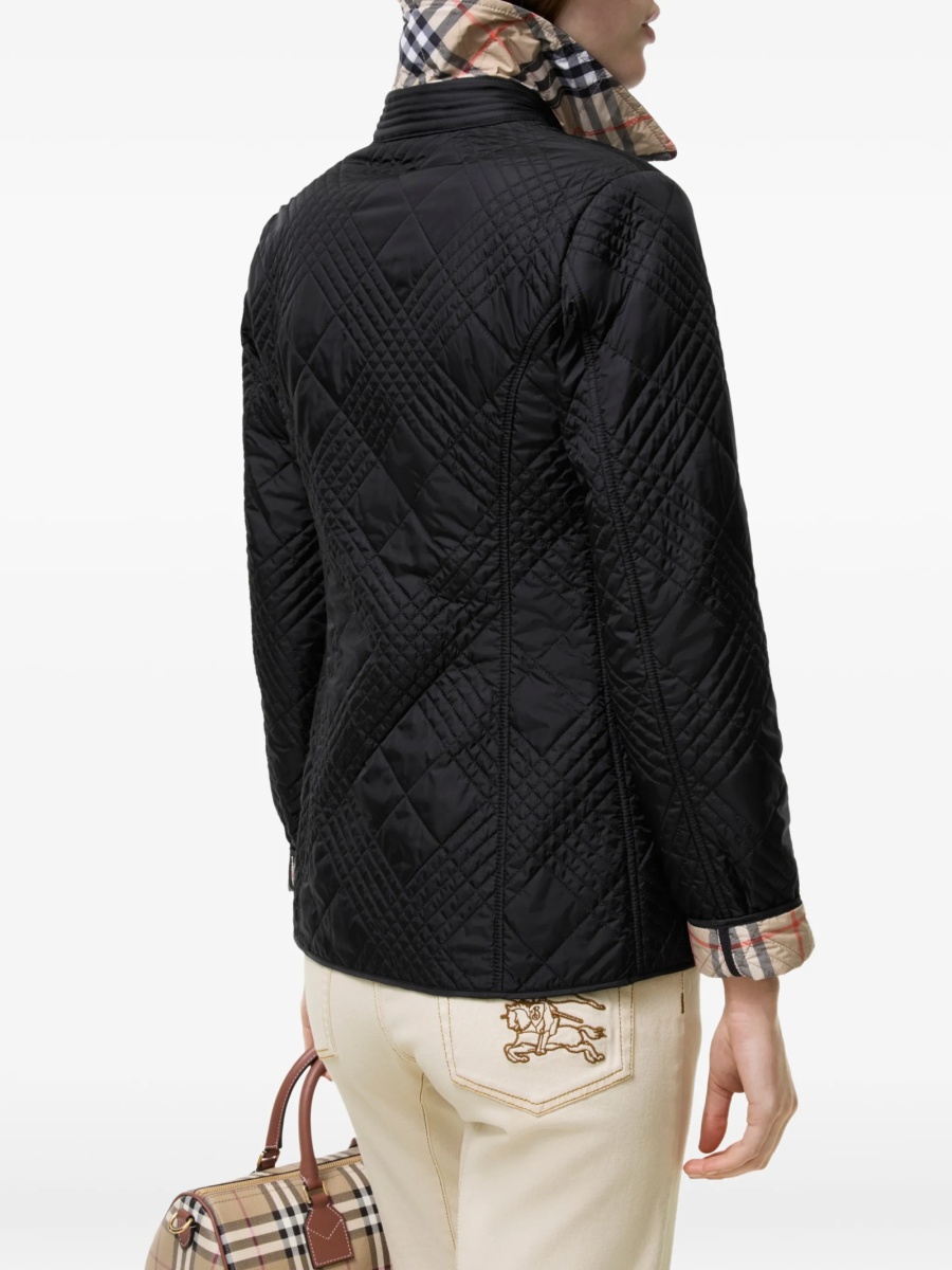Jacheta Burberry neagra din corn si poliamida - Img 3
