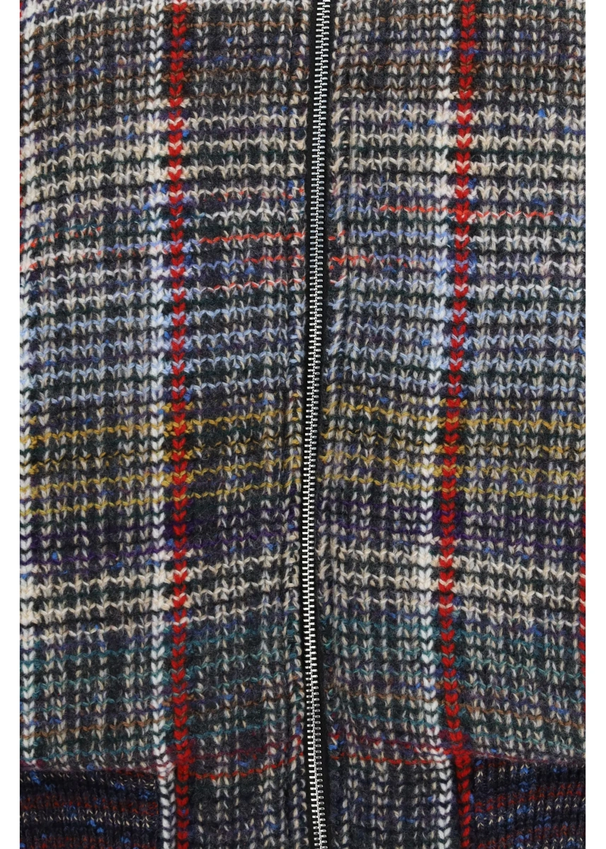 Jacheta Caperdoni check wool Bomber - Img 3