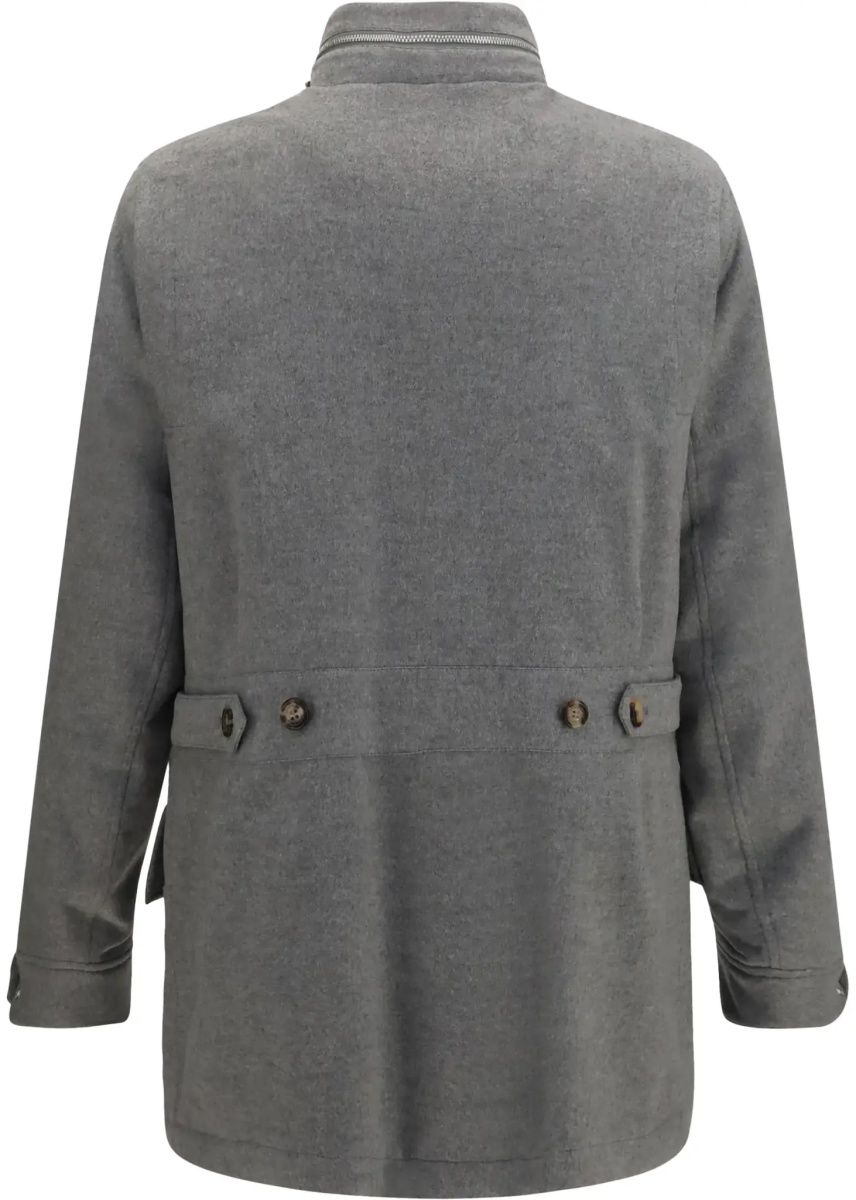 Jacheta Cashmere Jacket with zip and buttons - Img 4