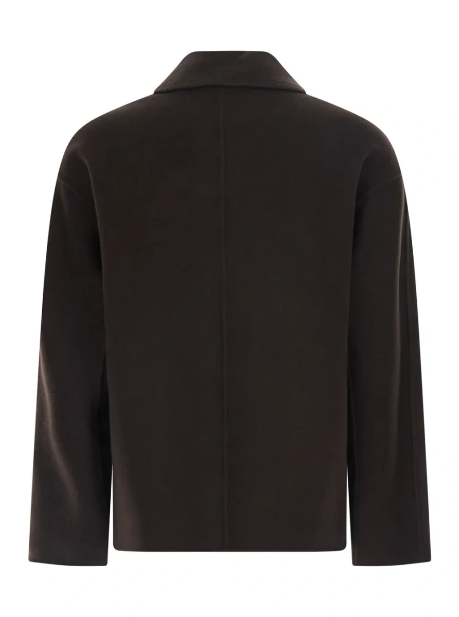 Jacheta 'CHLOE' Brown jacket with shirt collar and front fastening in fabric women - Img 2