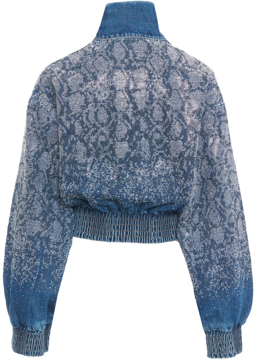 Jacheta Denim jacket with rhinestone application - Img 3