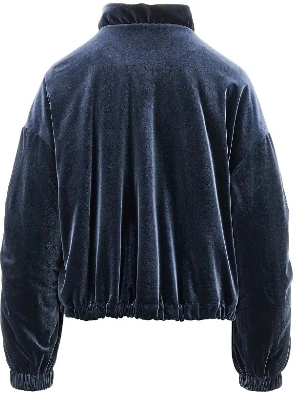 Jacheta Emporio Armani albastra din chenille - Img 3