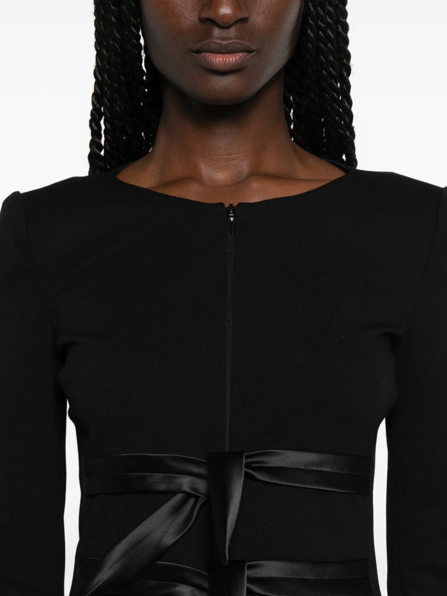 Jacheta Emporio Armani neagra din spandex/elastan si poliamida - Img 5