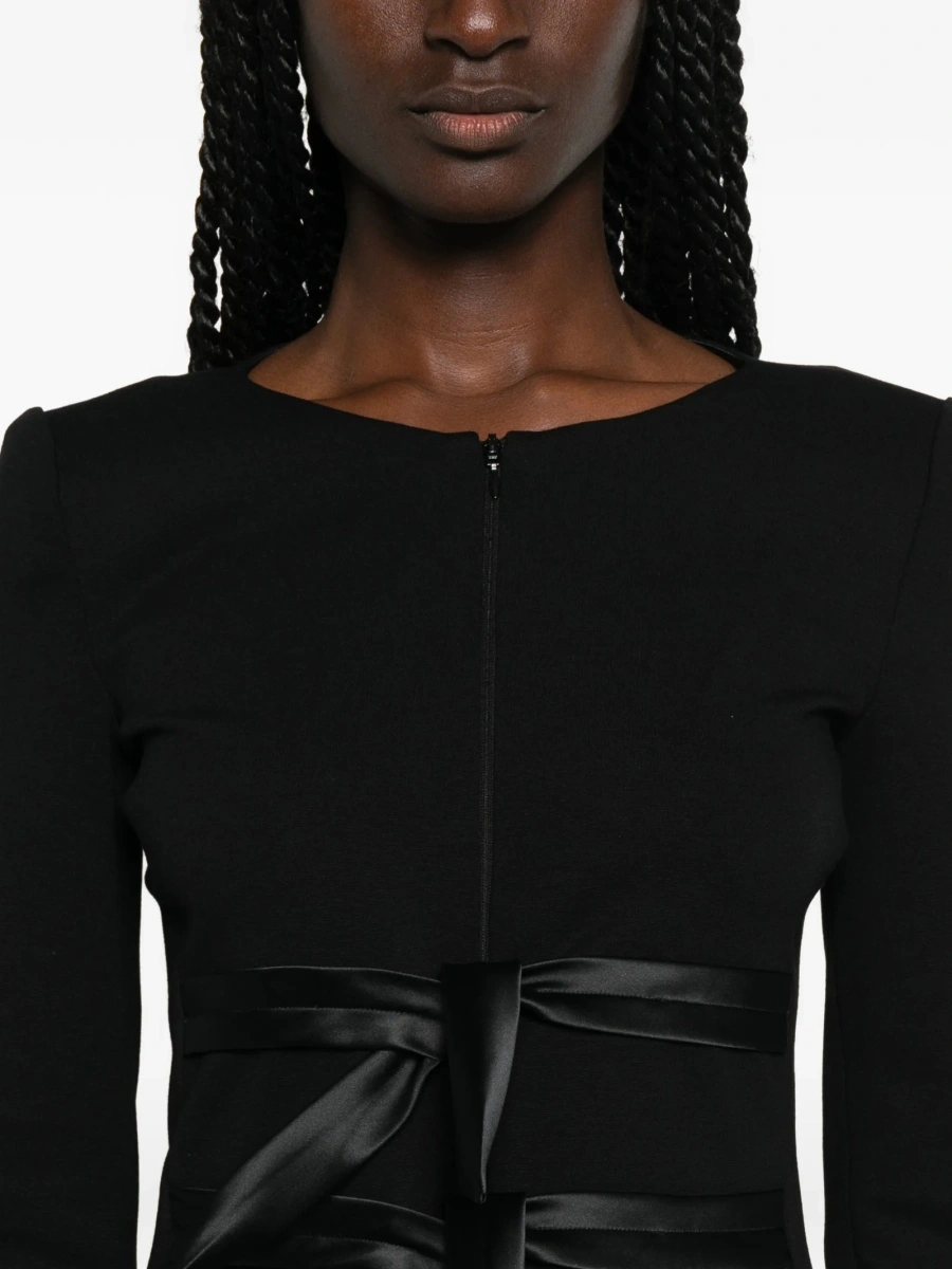 Jacheta Emporio Armani neagra din spandex/elastan si poliamida - Img 5