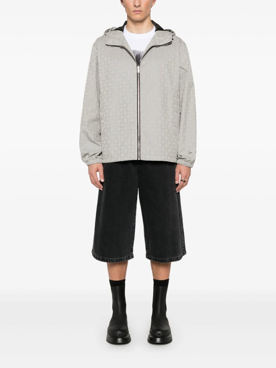 Jacheta Givenchy alba din poliamida si bumbac - Img 2