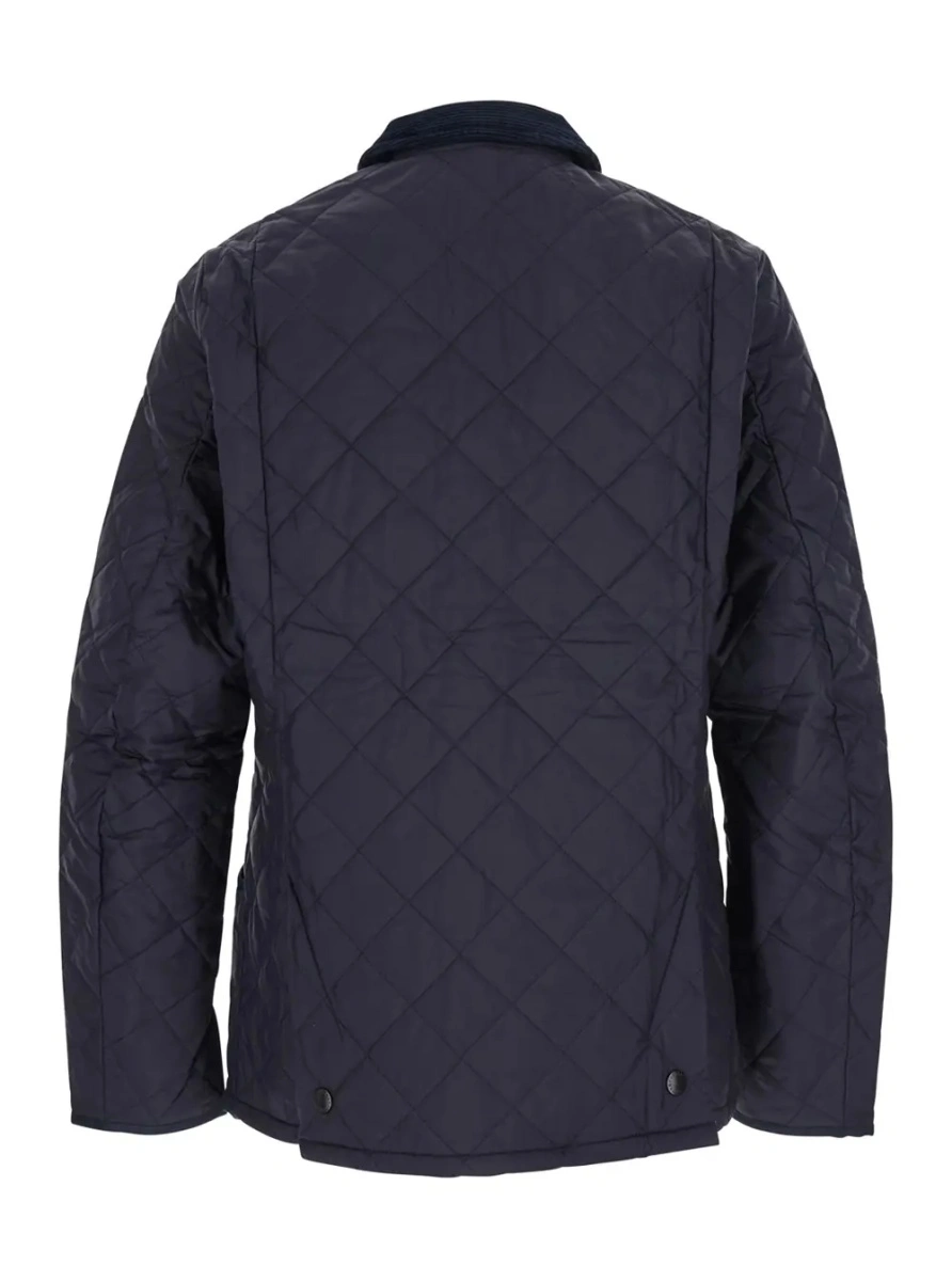 Jacheta Jacket 'Heritage Liddesdale' with Classic Ribbed Collar and Logo Lettering on the Front in Tech Fabric Blue Men - Img 2