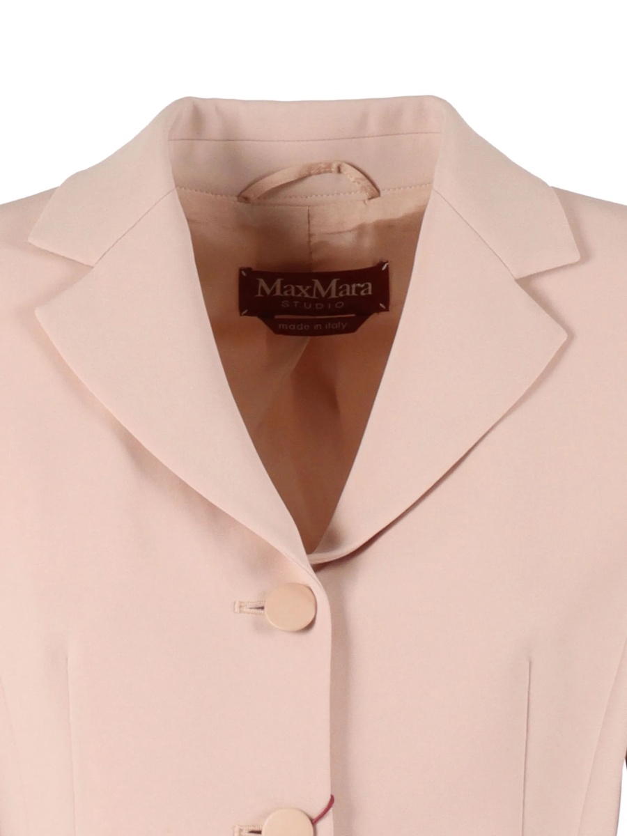Jacheta MaxMara Studio roz din tricetat si polyester - Img 3