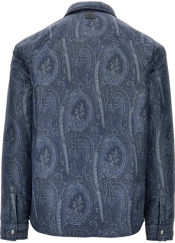 Jacheta Nylon oveshirt with Paisley print - Img 3