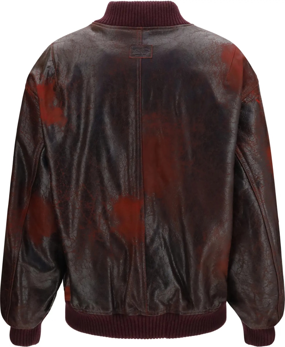 Jacheta Oversized crackle nappa Bomber Jacket - Img 2