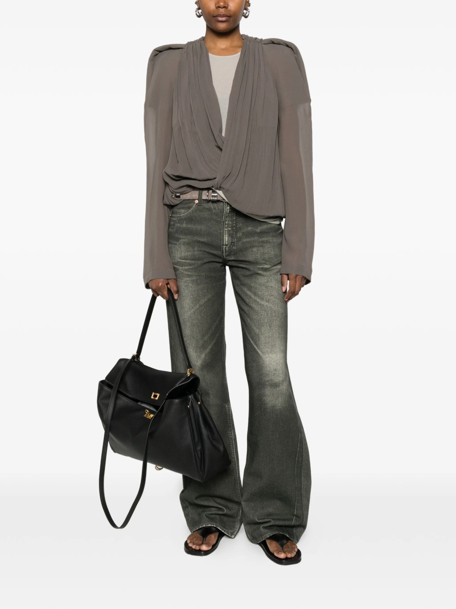 Jacheta Rick Owens gri din matase - Img 2
