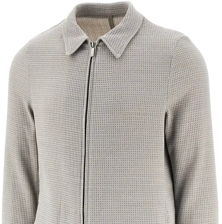 Jacheta Waffle jersey jacket with zip closure - Img 2