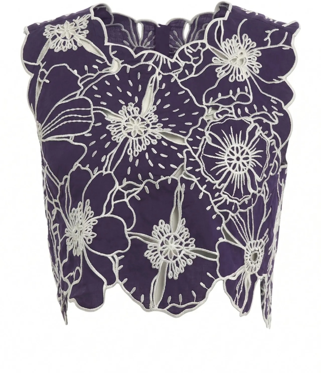 Maiou Top with floral pattern - Img 2