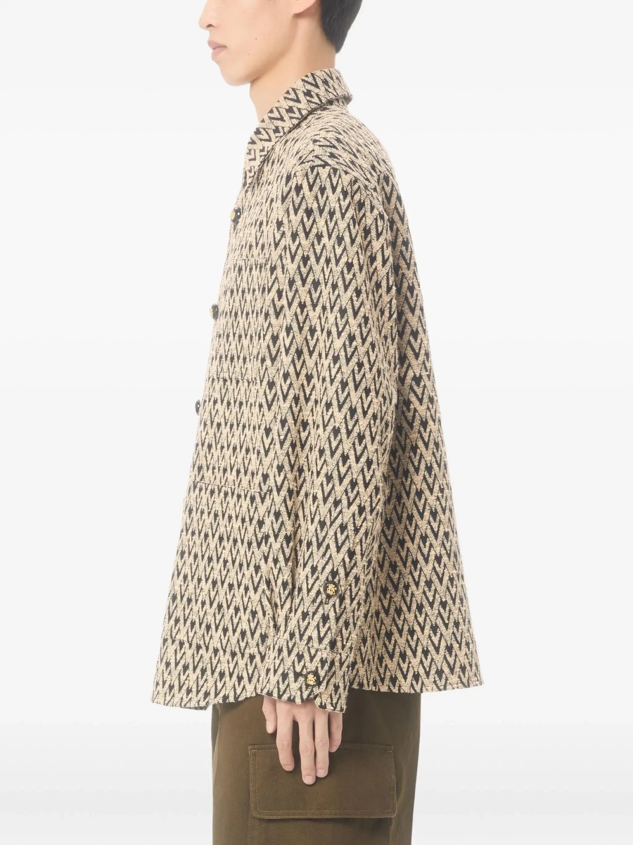 Mixed cotton jacquard Toute La V Jacket - Img 5