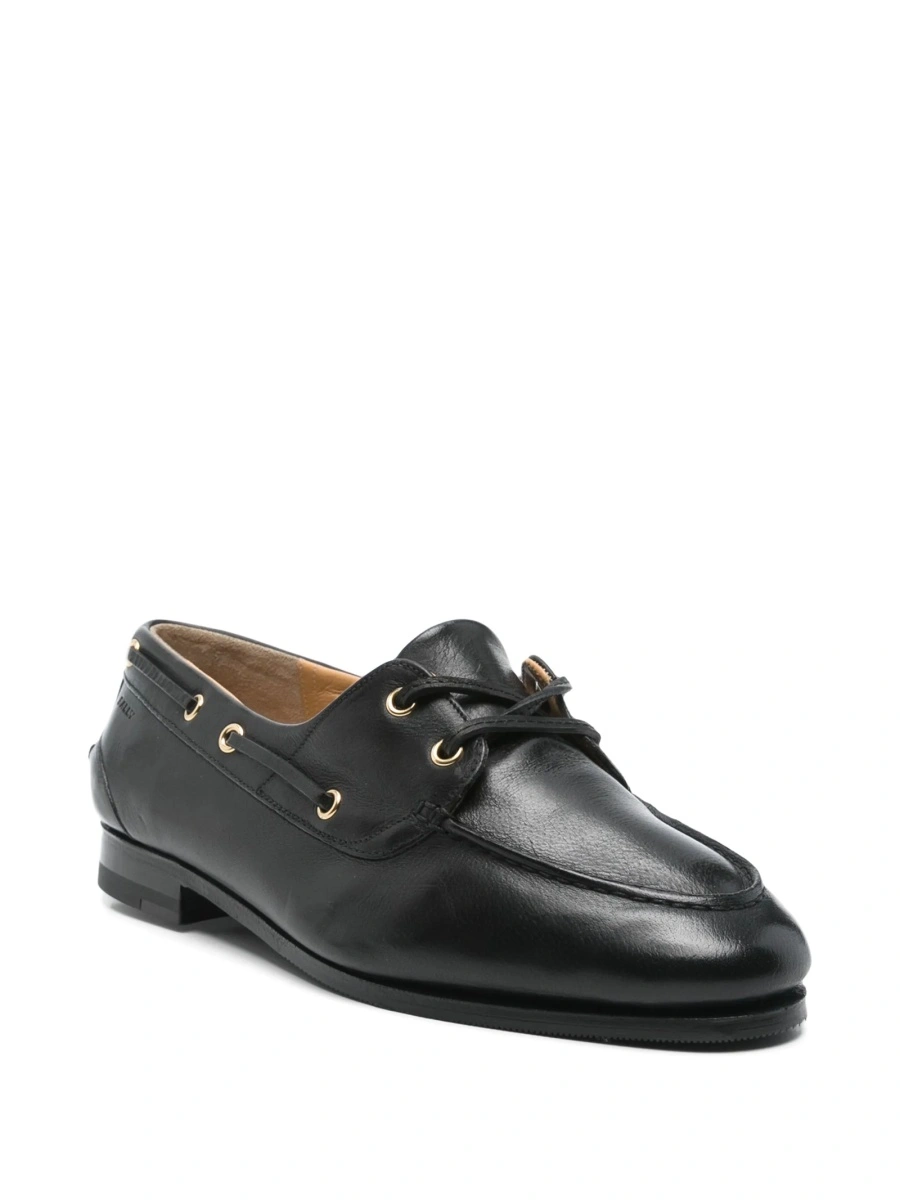 Mocasini Bally negri din piele - Img 2