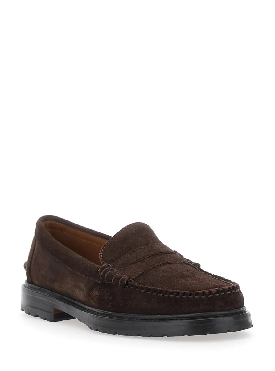 Mocasini Dawson RRS Suede Loafers with Brown Rubber Sole for Men - Img 2