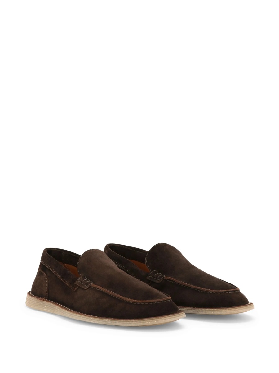 Mocasini Dolce &amp; Gabbana maro din piele intoarsa - Img 2
