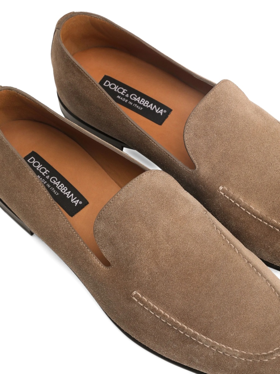 Mocasini Dolce &amp; Gabbana maro din piele intoarsa - Img 3