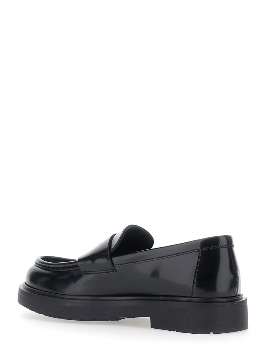 Mocasini EMPORIO ARMANI KIDS negri din piele ecologica - Img 3