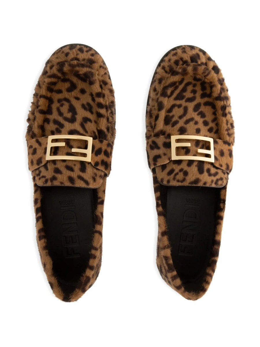 Mocasini Fendi maro din piele - Img 6