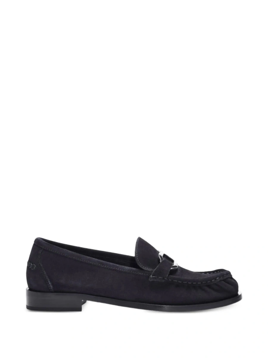 Mocasini Ferragamo albastri din piele intoarsa 'MARIAN' - Img 6