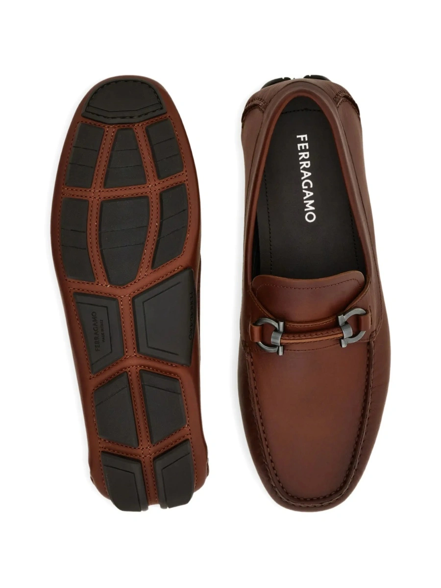 Mocasini Ferragamo maro din piele 'Sunsay' - Img 6