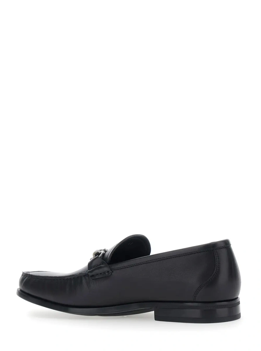 Mocasini Ferragamo negri din piele - Img 2