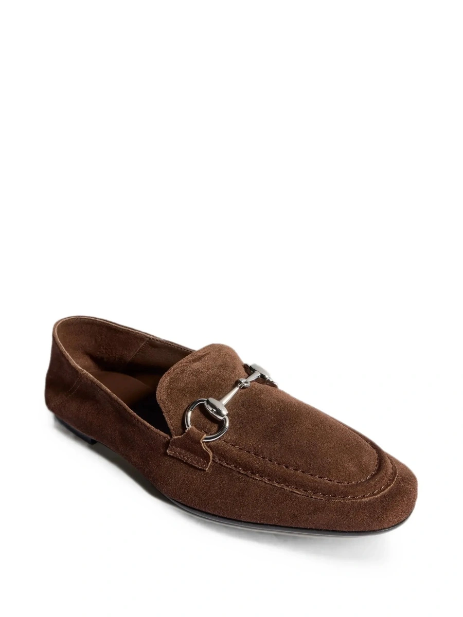 Mocasini Gucci maro din piele intoarsa 'Pierre' - Img 7