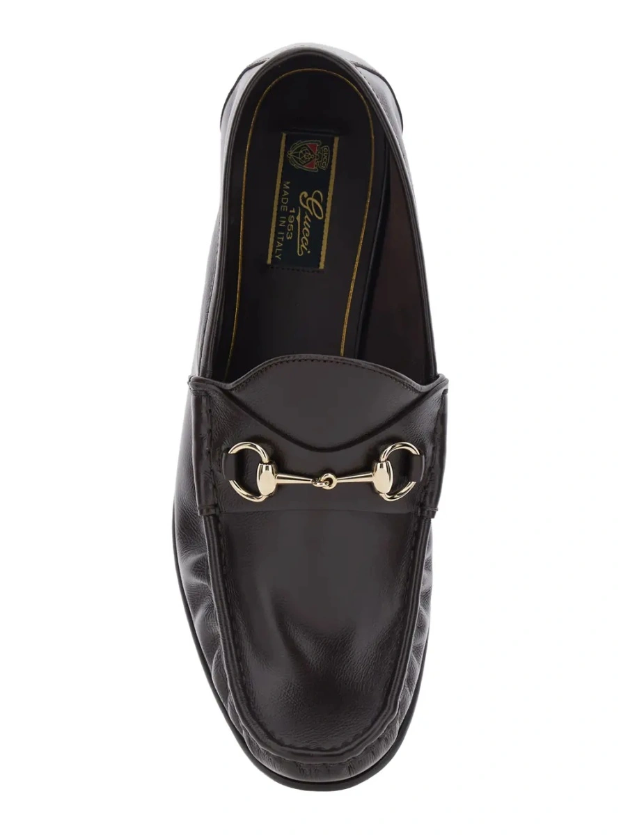 Mocasini Gucci maro din piele 'Lugano' - Img 4