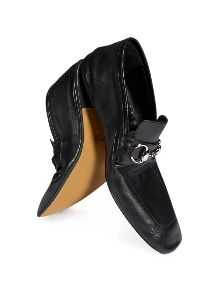 Mocasini Gucci negri din piele 'Ragazzo' - Img 5