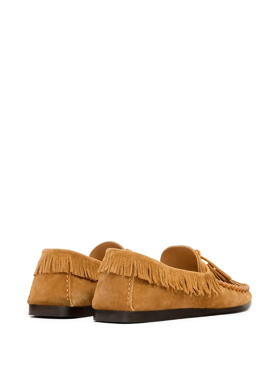 Mocasini Isabel Marant maro din piele intoarsa 'Fitza' - Img 5