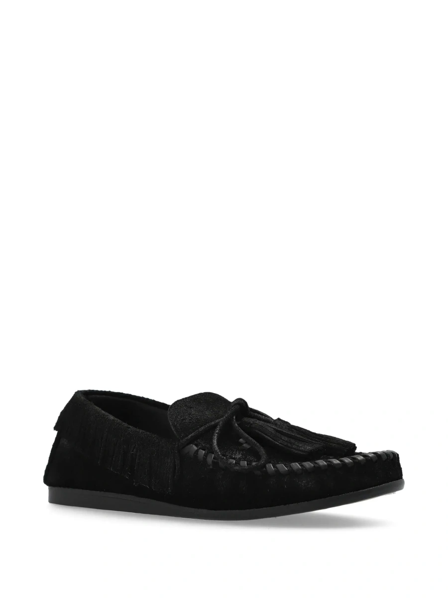 Mocasini Isabel Marant negri din piele intoarsa 'Fitza' - Img 5