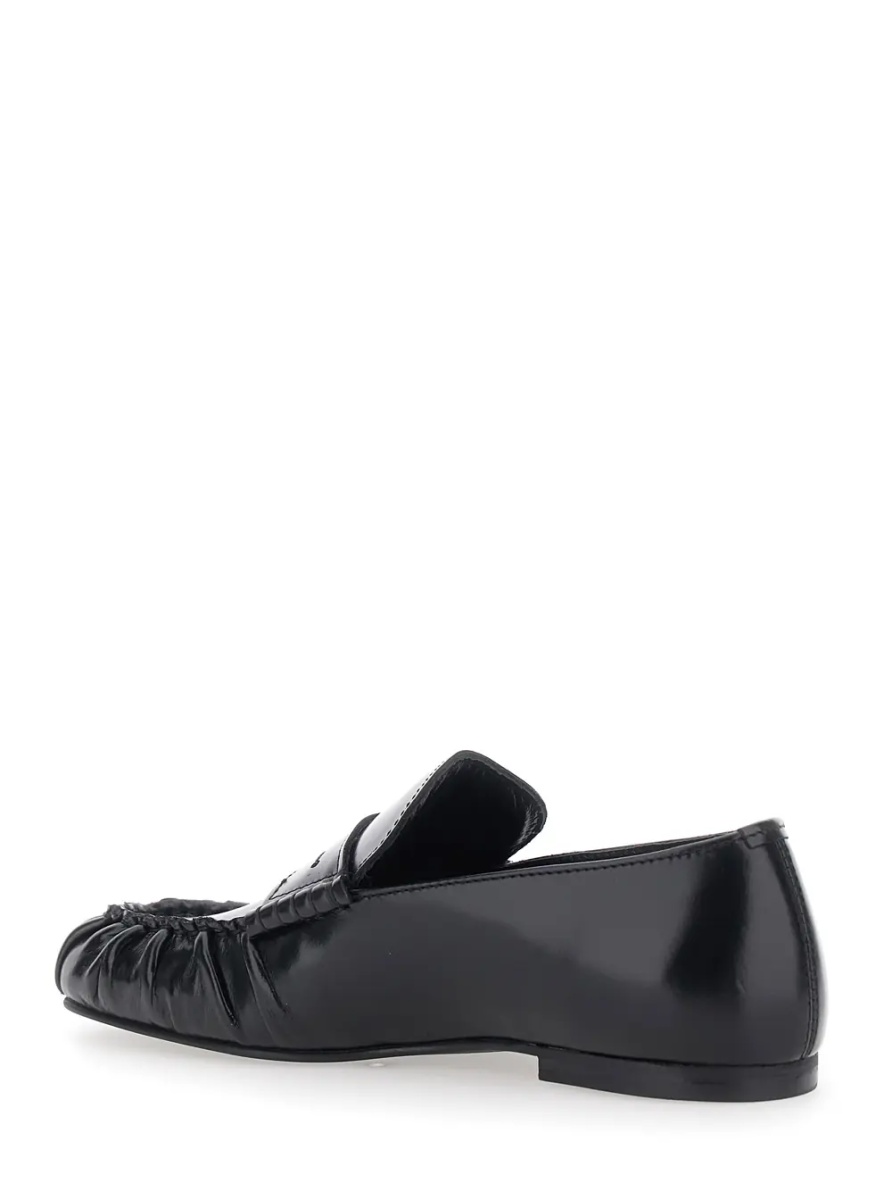 Mocasini Loafers AVEN with high-quality leather and black rubber sole for women - Img 3