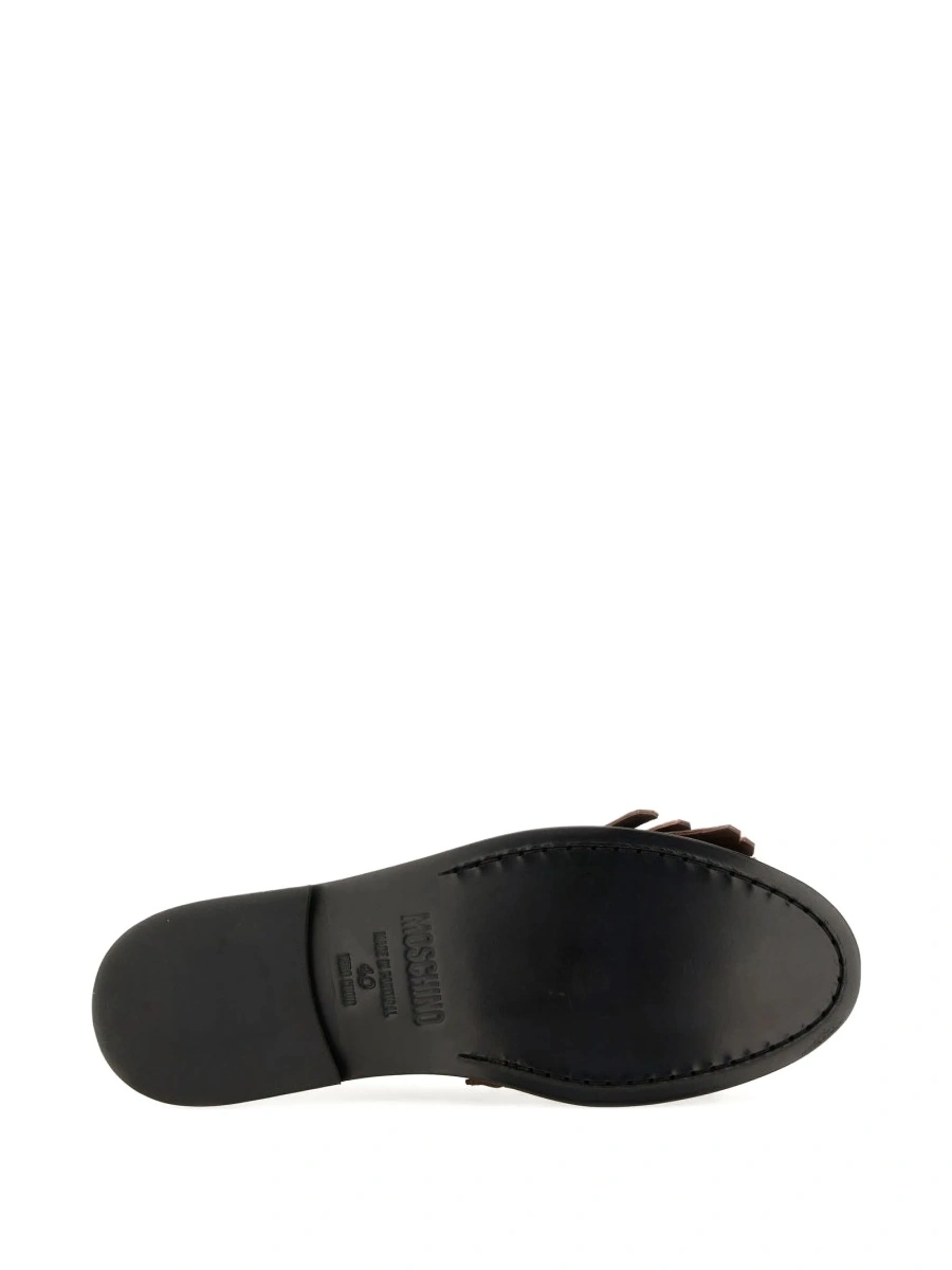 Mocasini Moschino negri din piele - Img 5