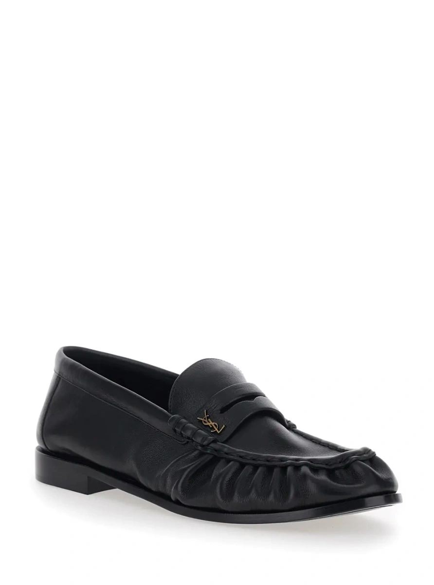 Mocasini Saint Laurent negri din piele - Img 2
