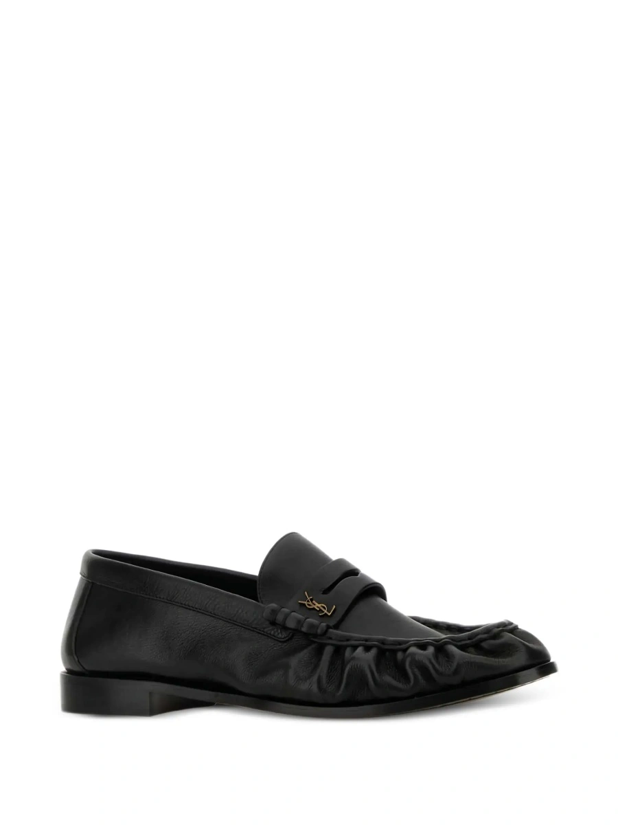 Mocasini Saint Laurent negri din piele - Img 5