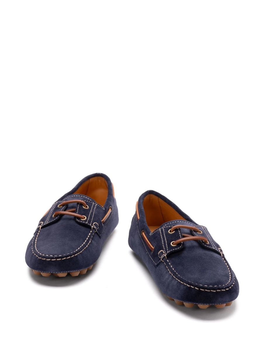 Mocasini TOD'S albastri din piele intoarsa - Img 3