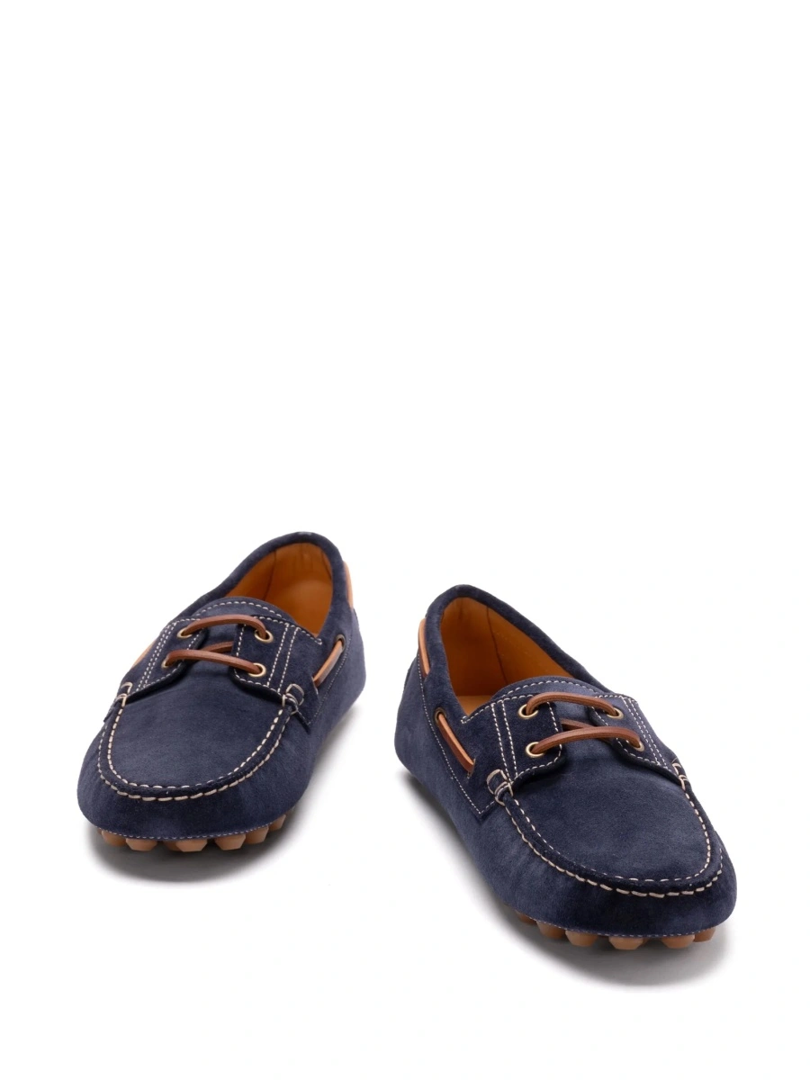 Mocasini TOD'S albastri din piele intoarsa - Img 3