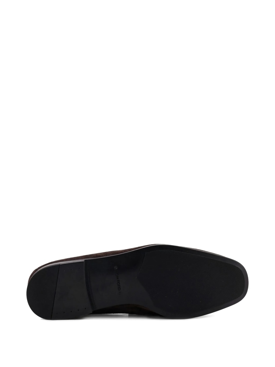 Mocasini Tom Ford maro din piele intoarsa - Img 5