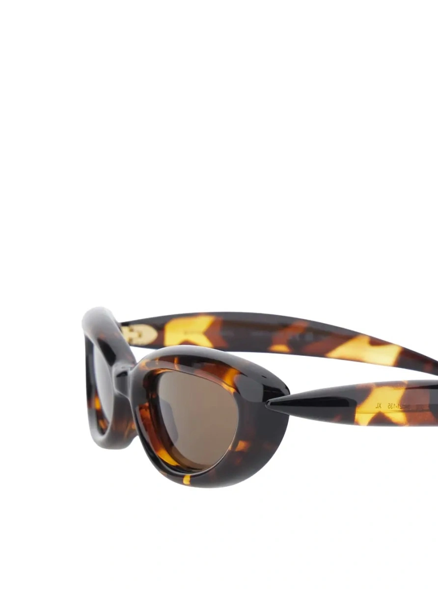 Ochelari de soare Bottega Veneta maro din plastic - Img 3