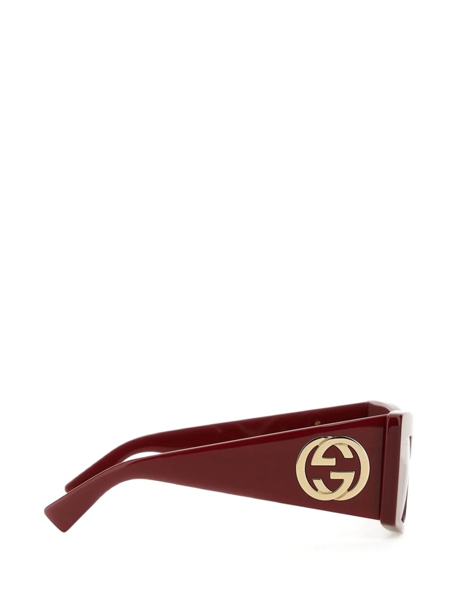Ochelari de soare Gucci rosii din acetat - Img 3