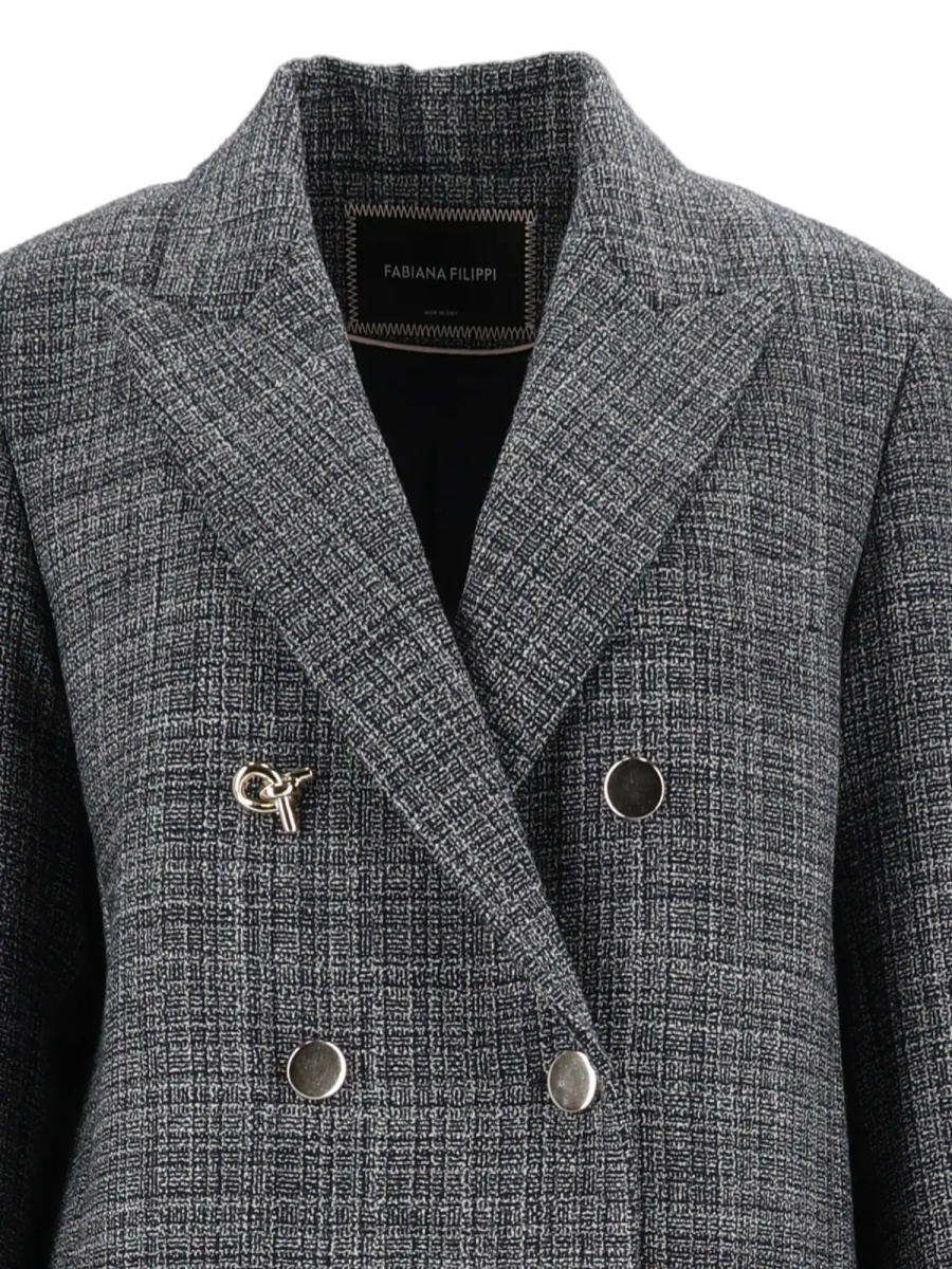 Paltoane MOULINE' DOUBLE BREASTED TOPCOAT WITH KNOT BUTTON DETAIL - Img 4
