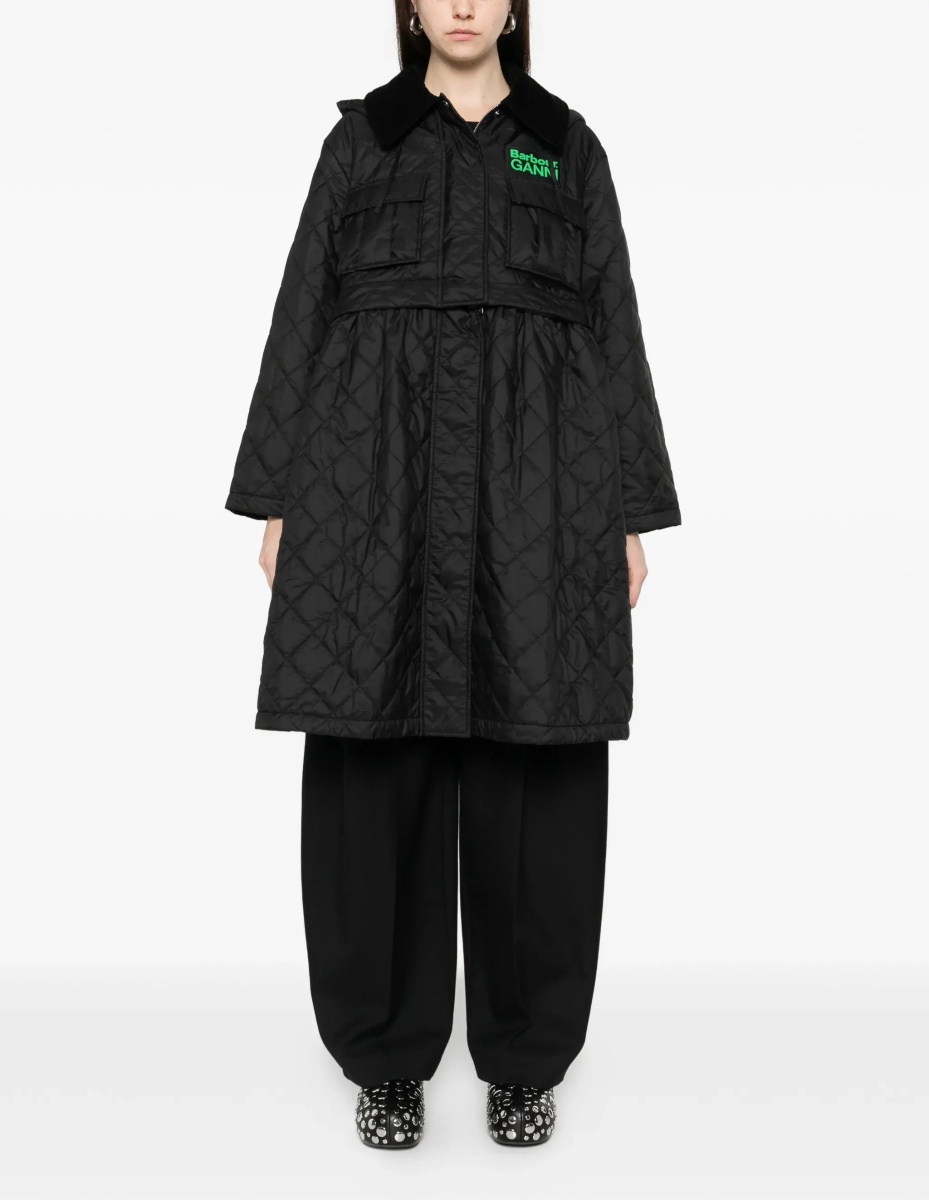 Paltoane Quilted hooded Coat by Barbour x GANNI - Img 2