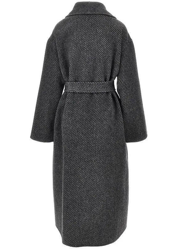 Paltoane Reversible double-breasted coat with belt - Img 3