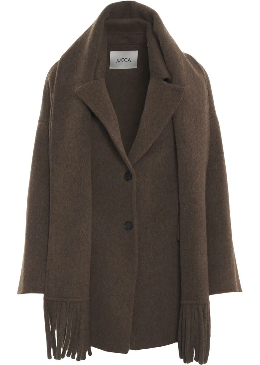 Paltoane Short coat with fringe details - Img 2