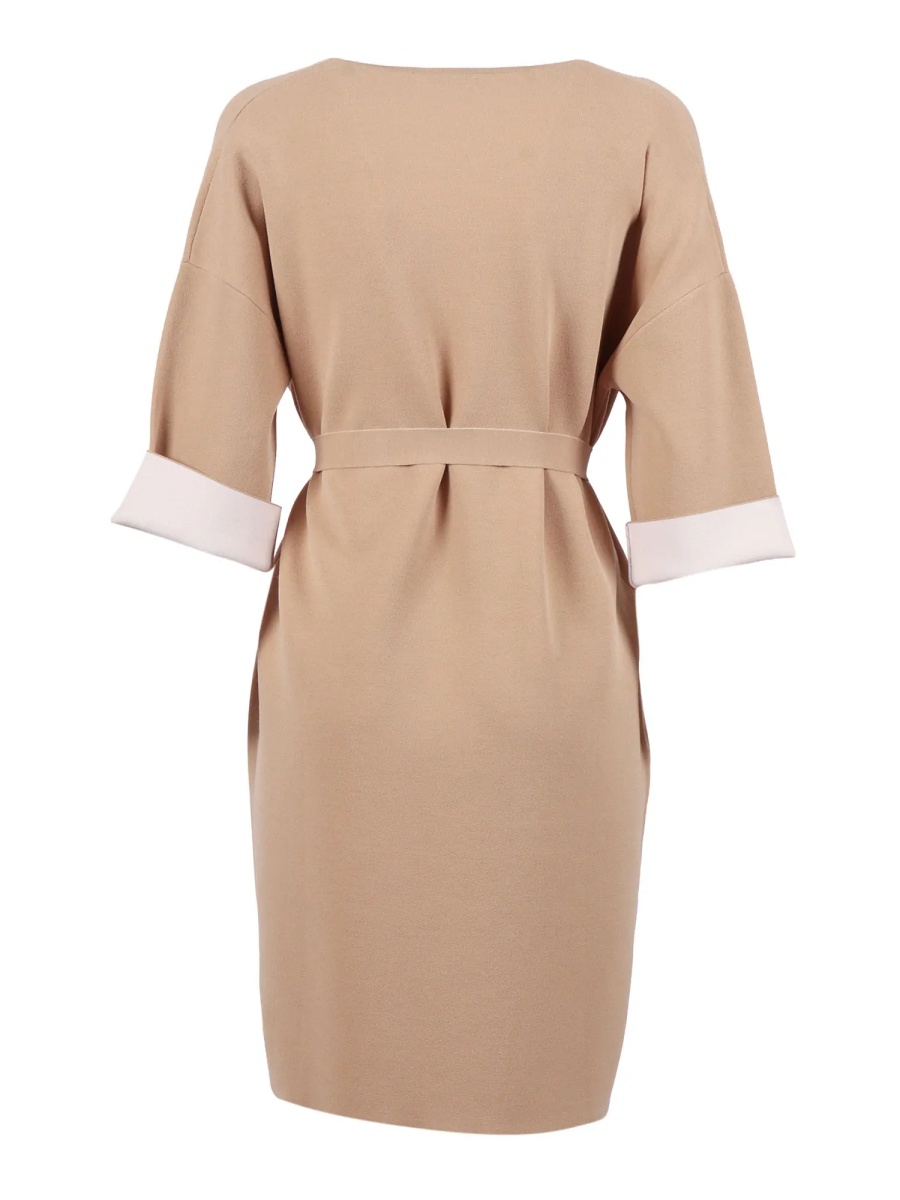 Paltoane Two-tone duster coat with belt - Img 2